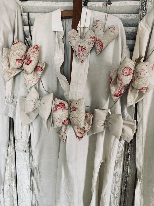 French antique textile bows