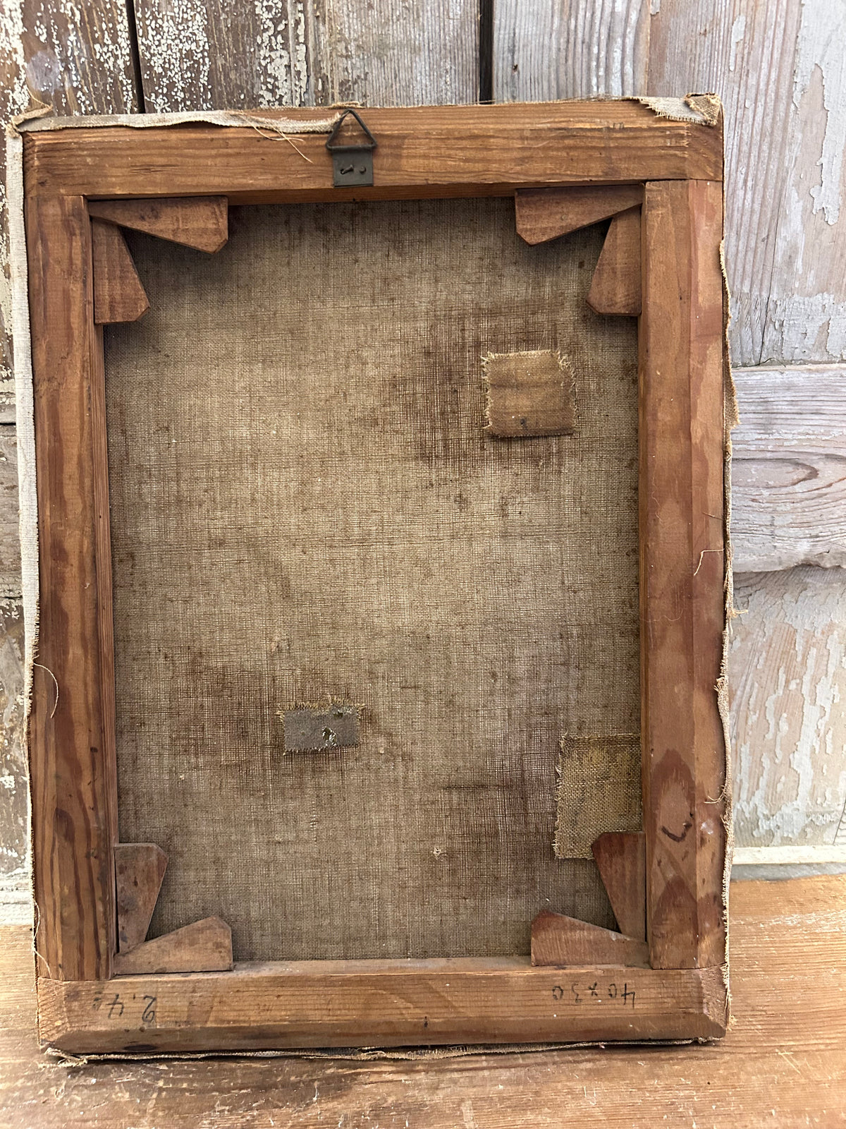 Antique oil portrait.