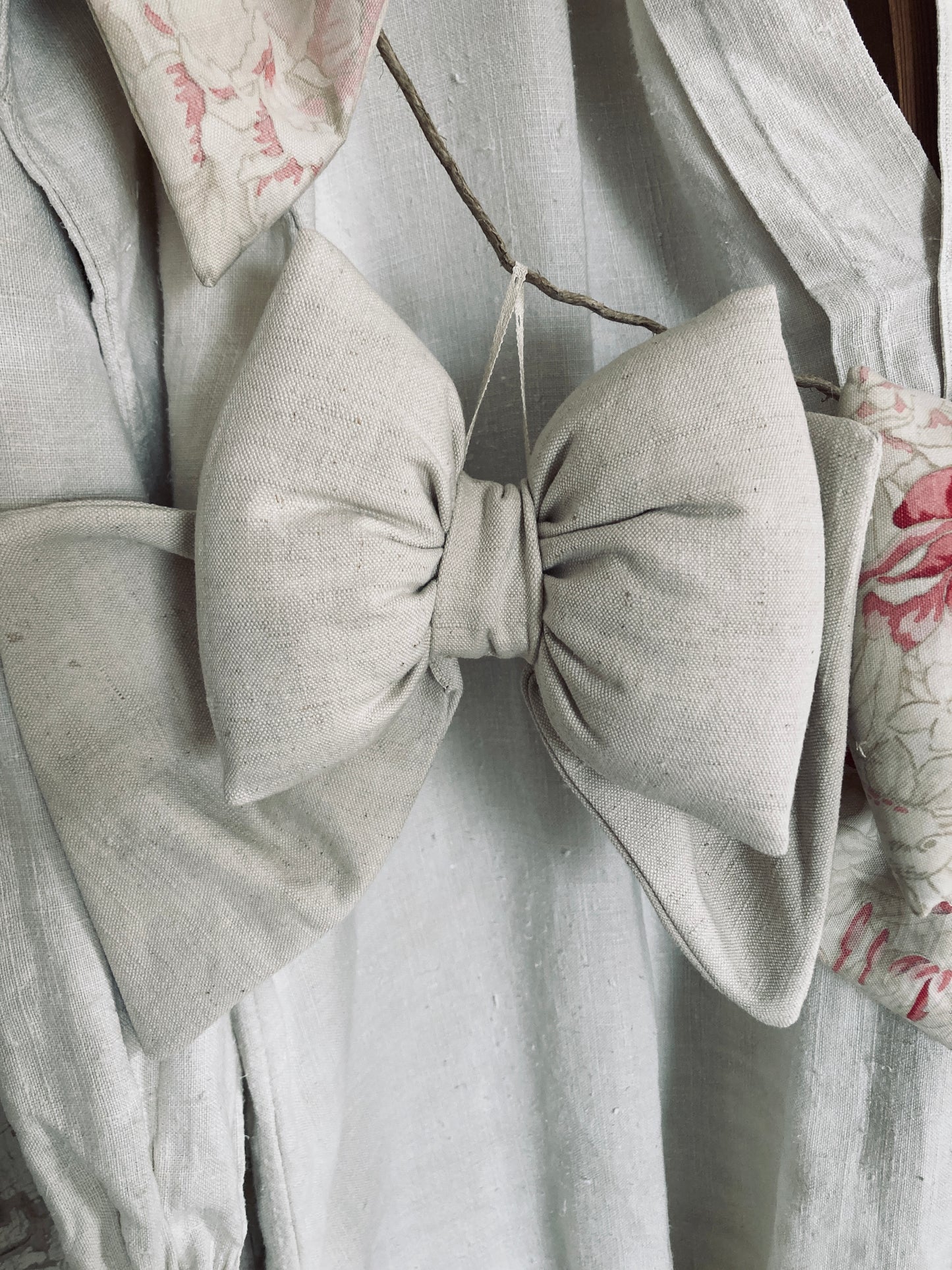 French antique textile bows