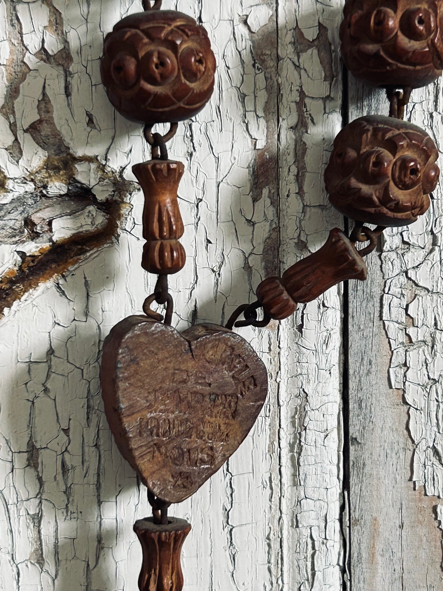 Antique french religious large rosary.