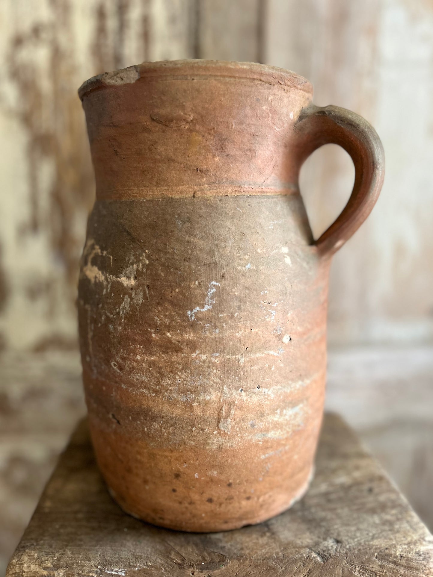 Large french terracotta water/ cider jug