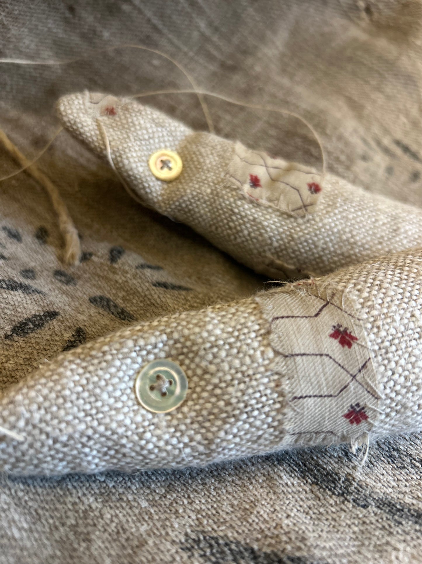 Hand made patched pair of lavender filled fishies.