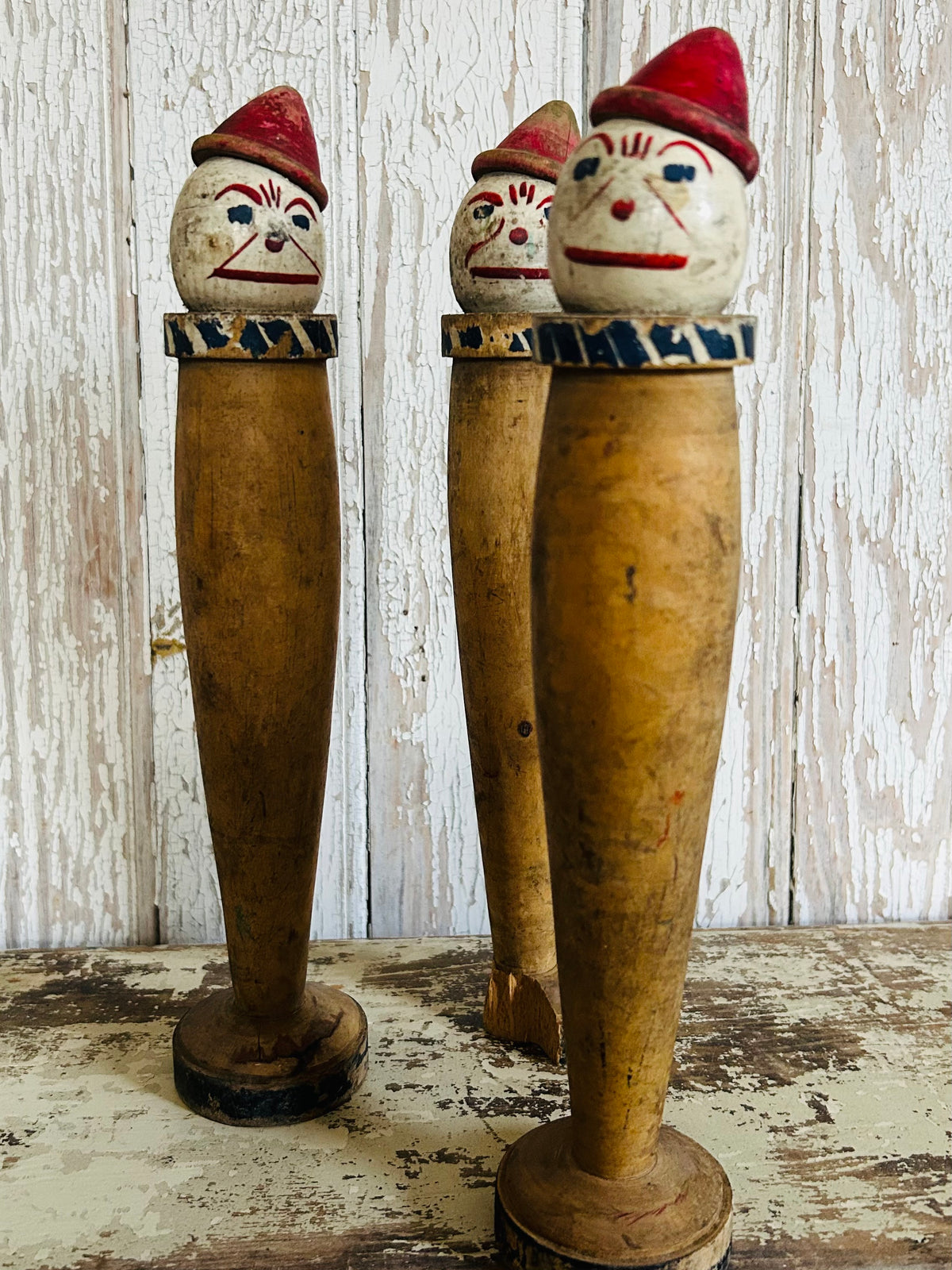 Antique french Folk art vintage toys.