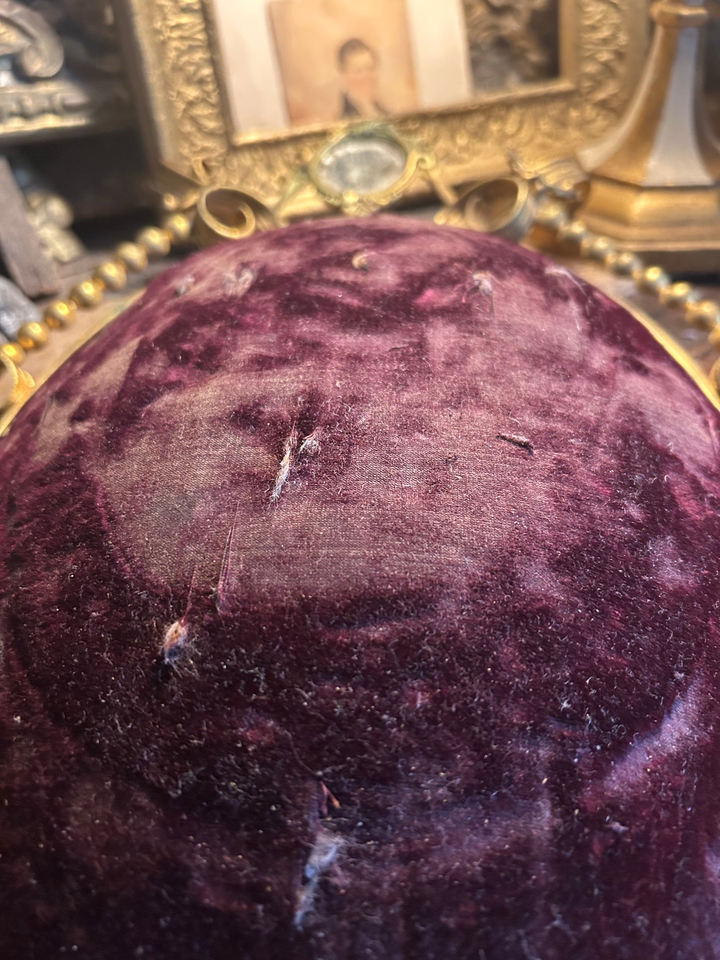 Antique french globe interior.