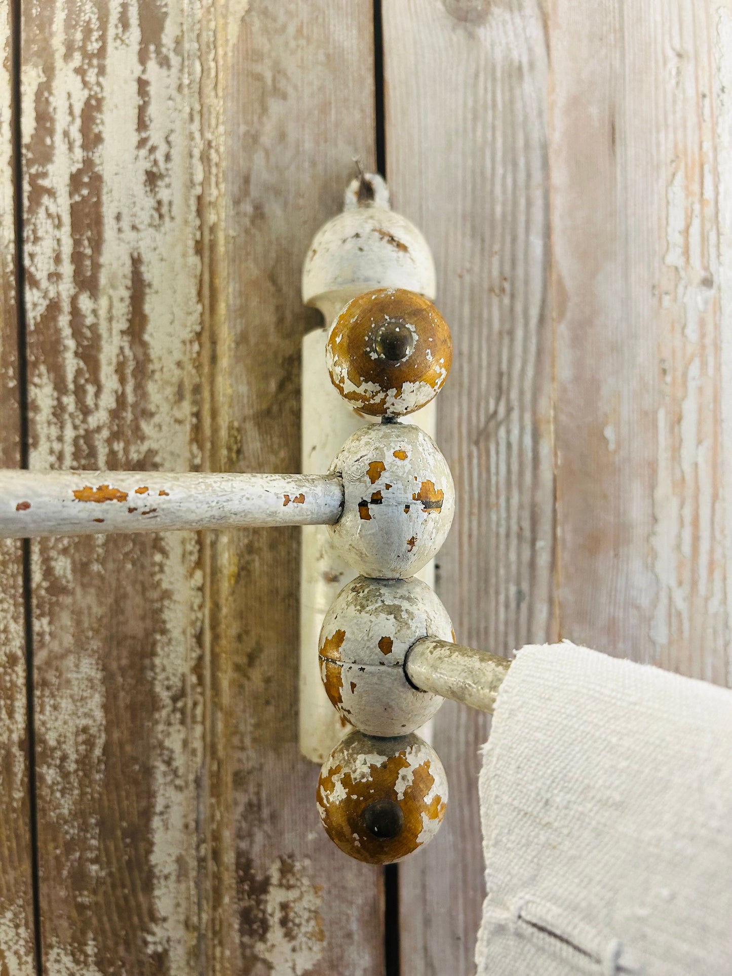 Vintage French linen holder