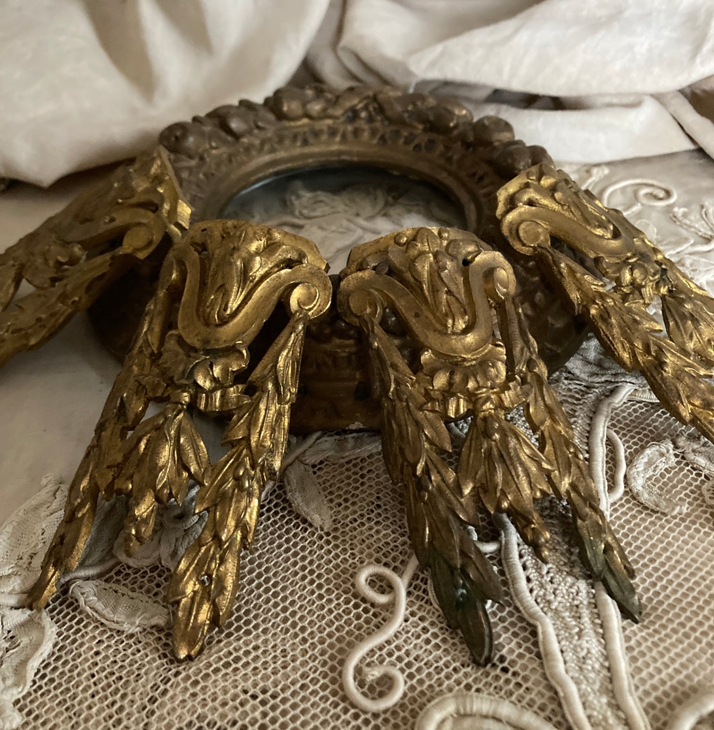 Pair of French antique ormulu mounts.