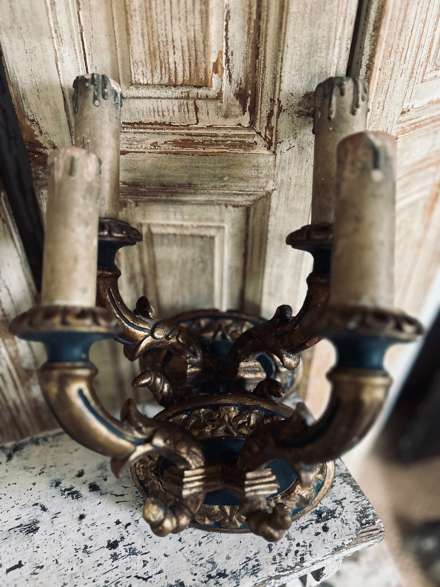 Pair of 1920s wall sconce lights.