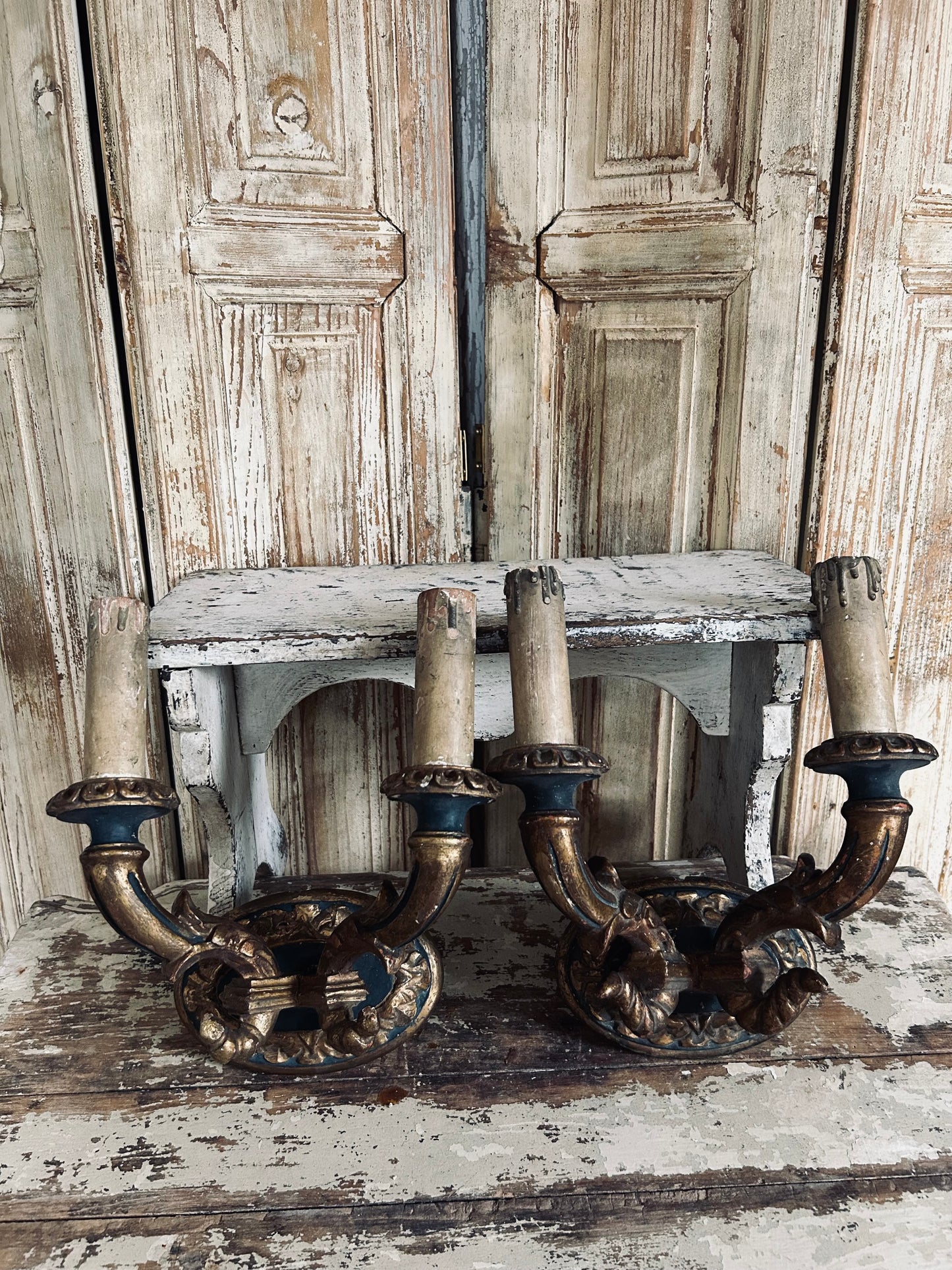 Pair of 1920s wall sconce lights.
