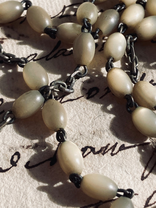 Antique ebony and mother of pearl rosary