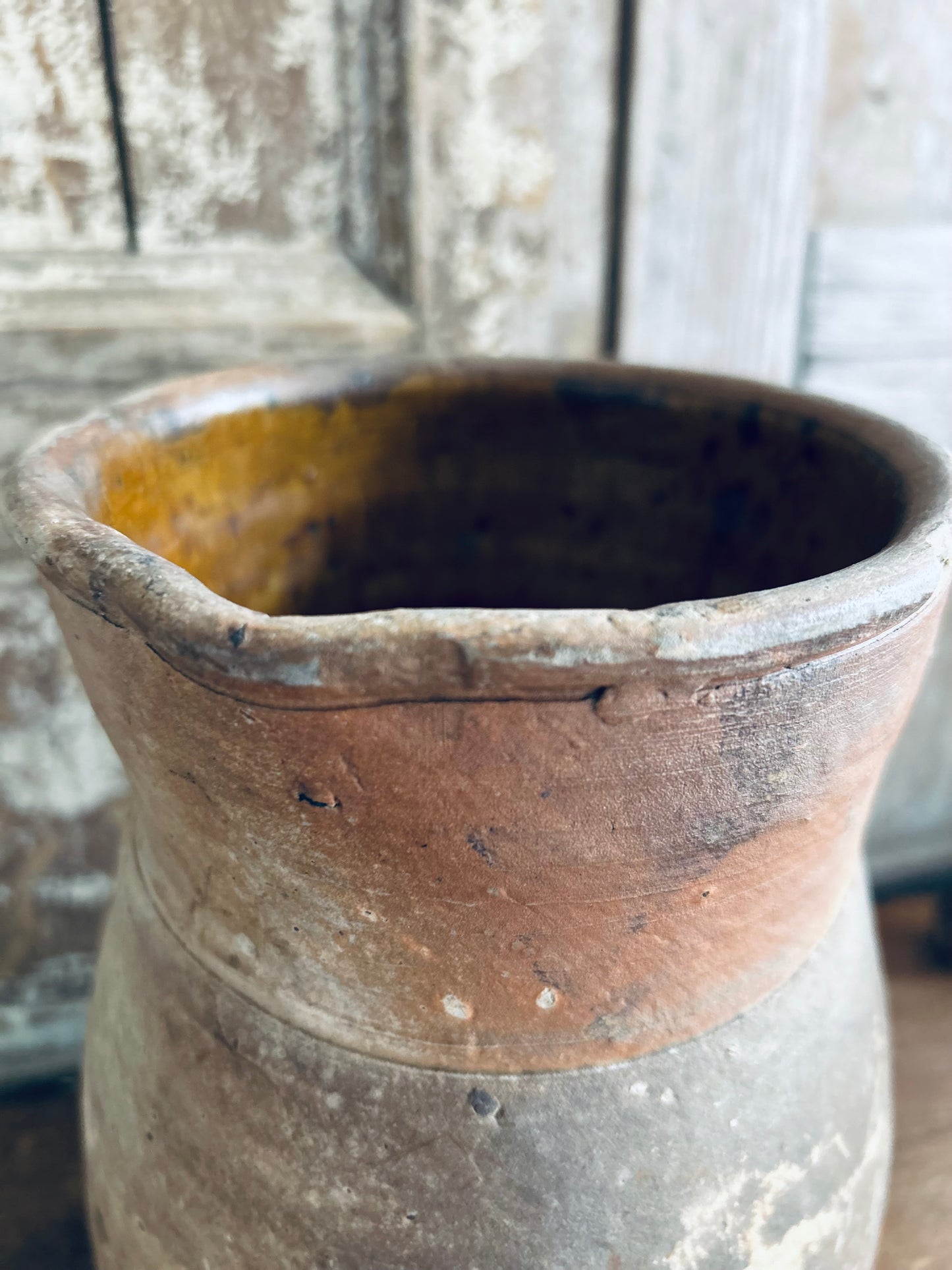 Large french terracotta water/ cider jug