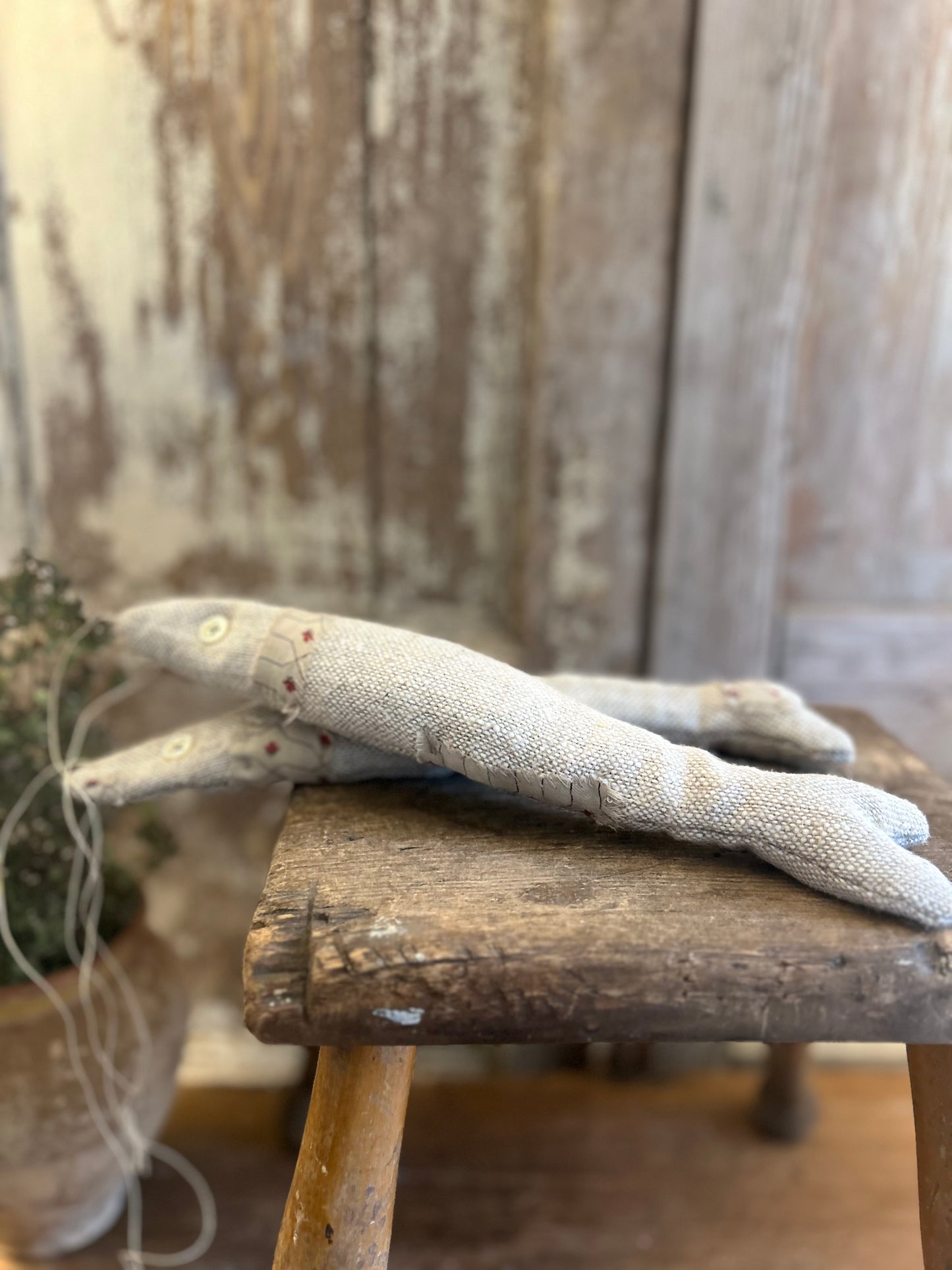 Hand made patched pair of lavender filled fishies.