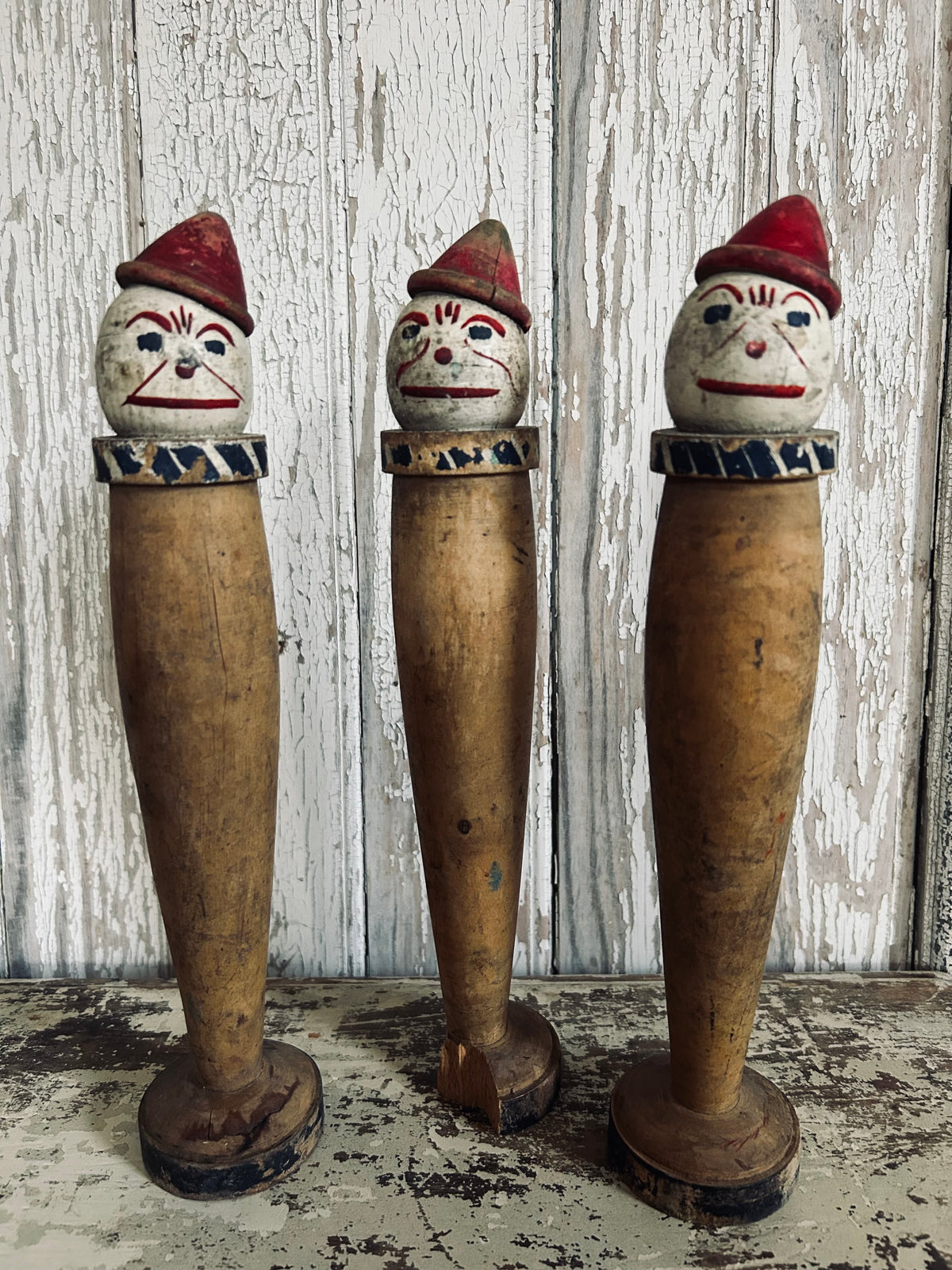 Antique french Folk art vintage toys.