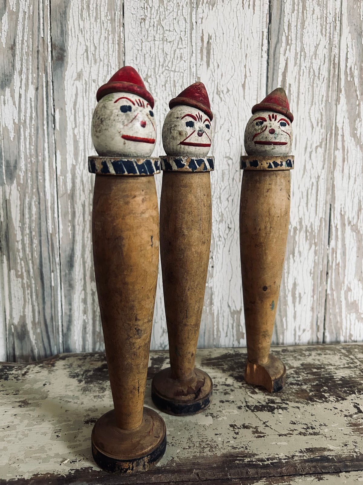 Antique french Folk art vintage toys.