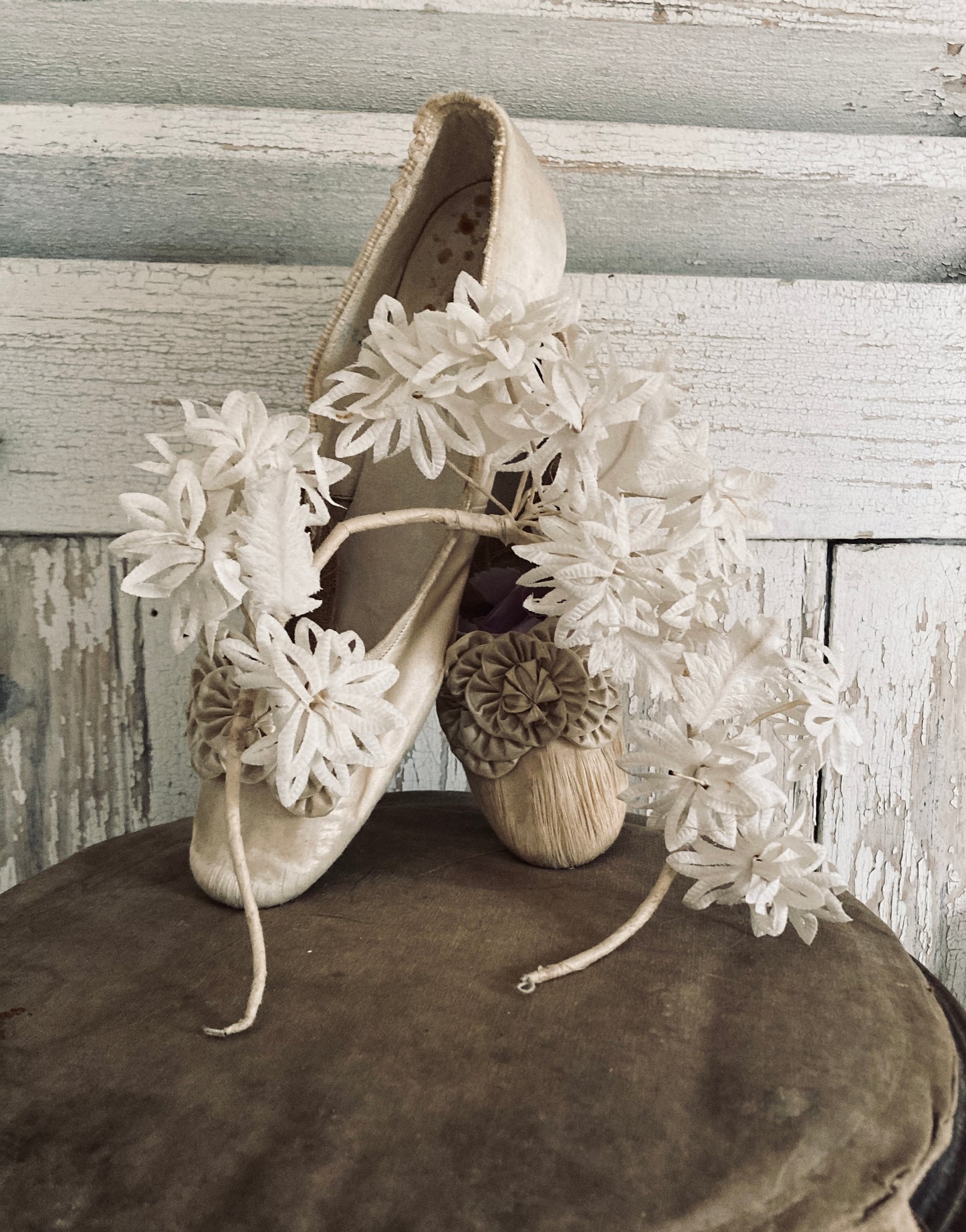 1910s antique french flower crown.