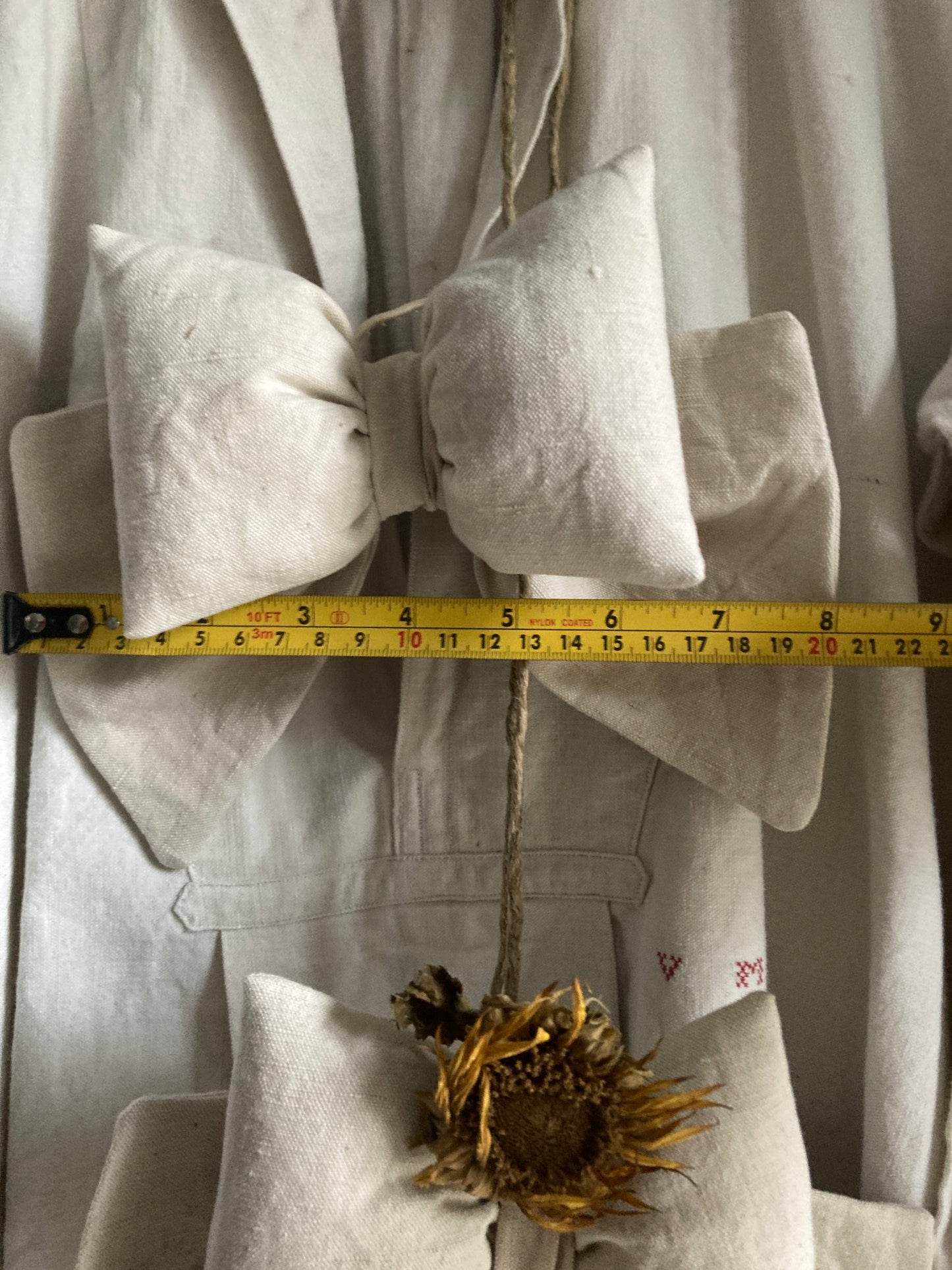 French antique textile bows