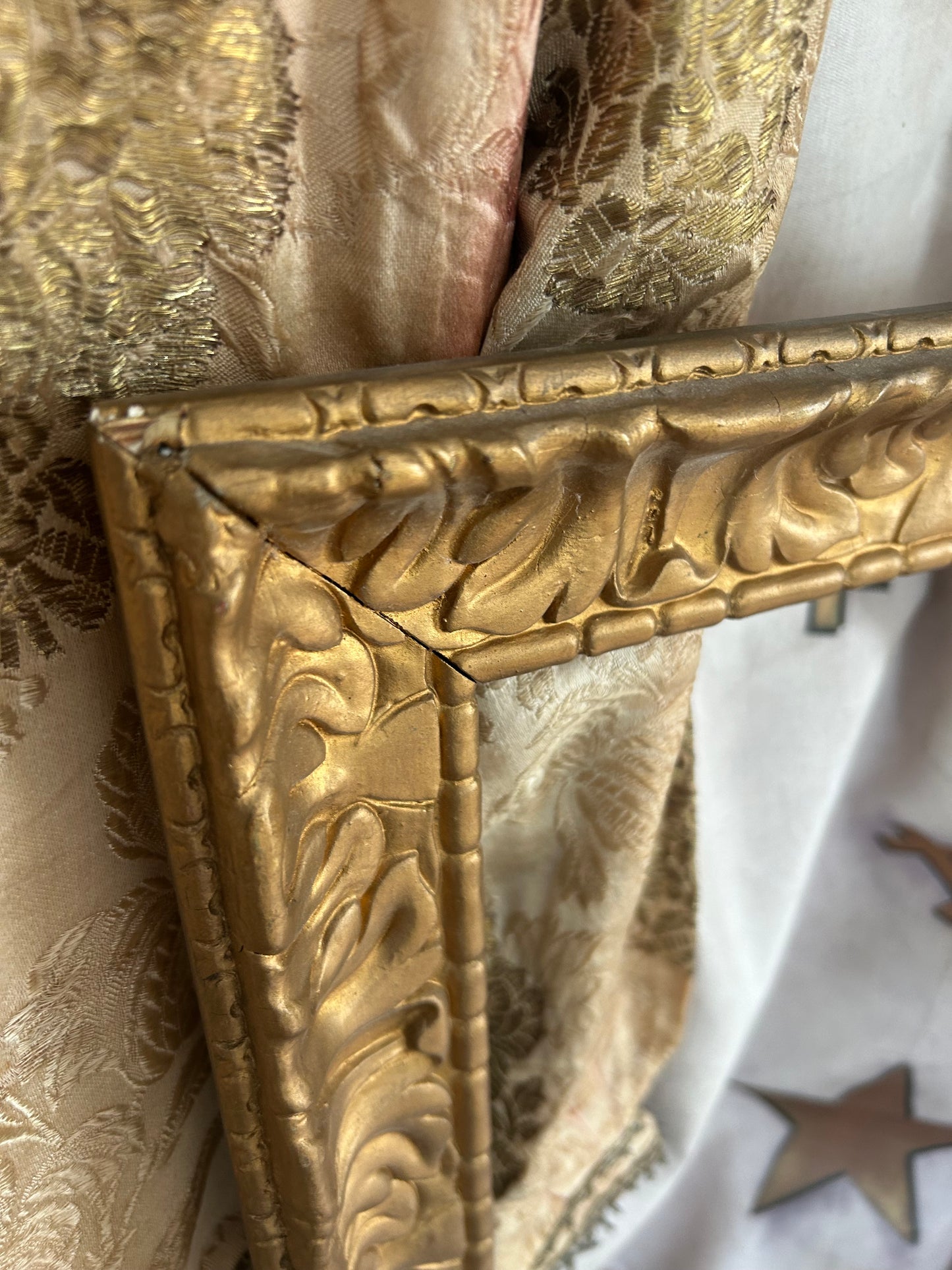 RESERVED. For B. Antique carved giltwood frame.