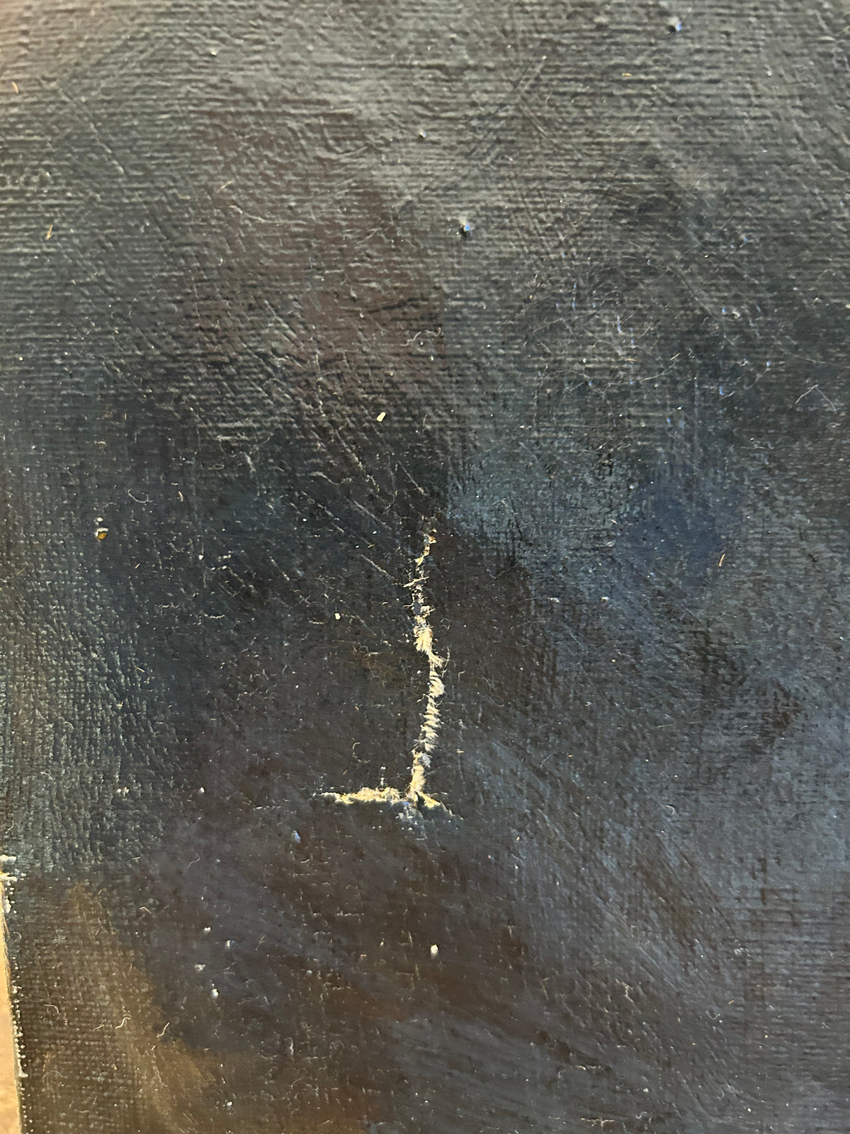 Antique oil portrait.