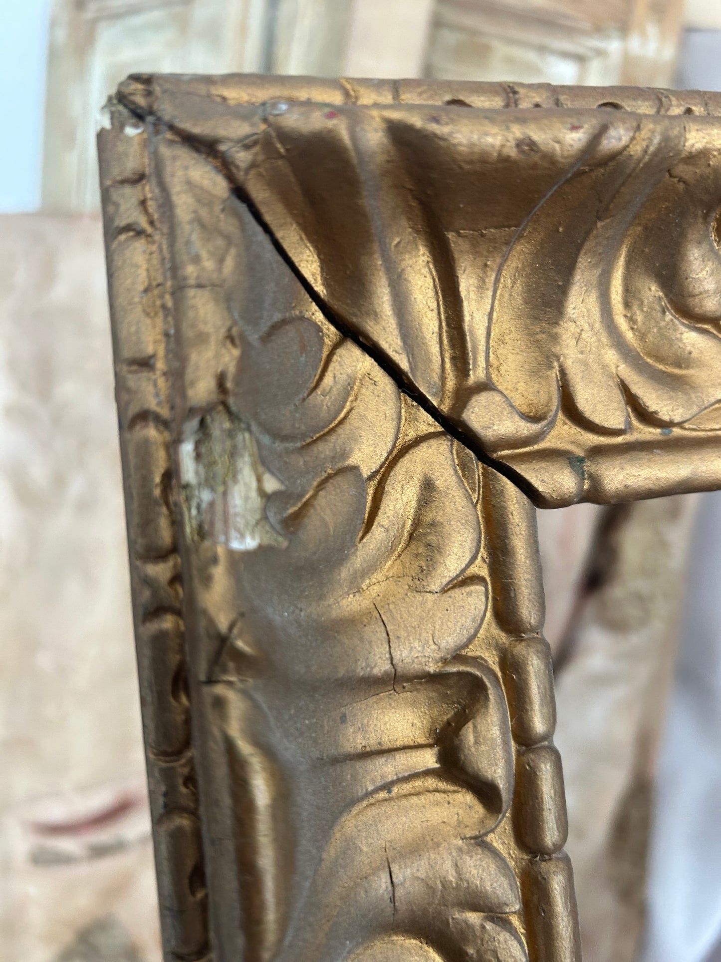 RESERVED. For B. Antique carved giltwood frame.