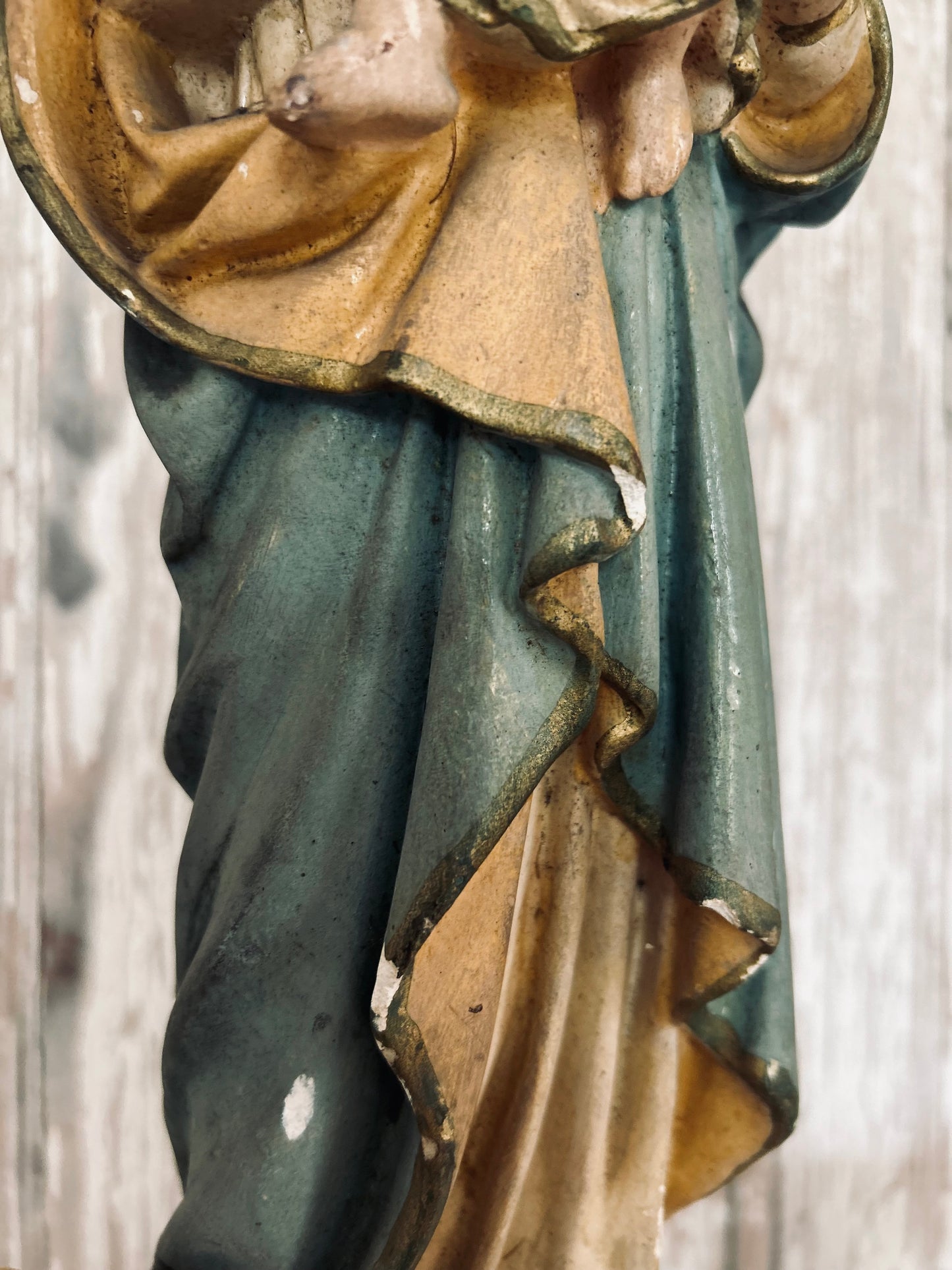 Madonna and child religious statue.