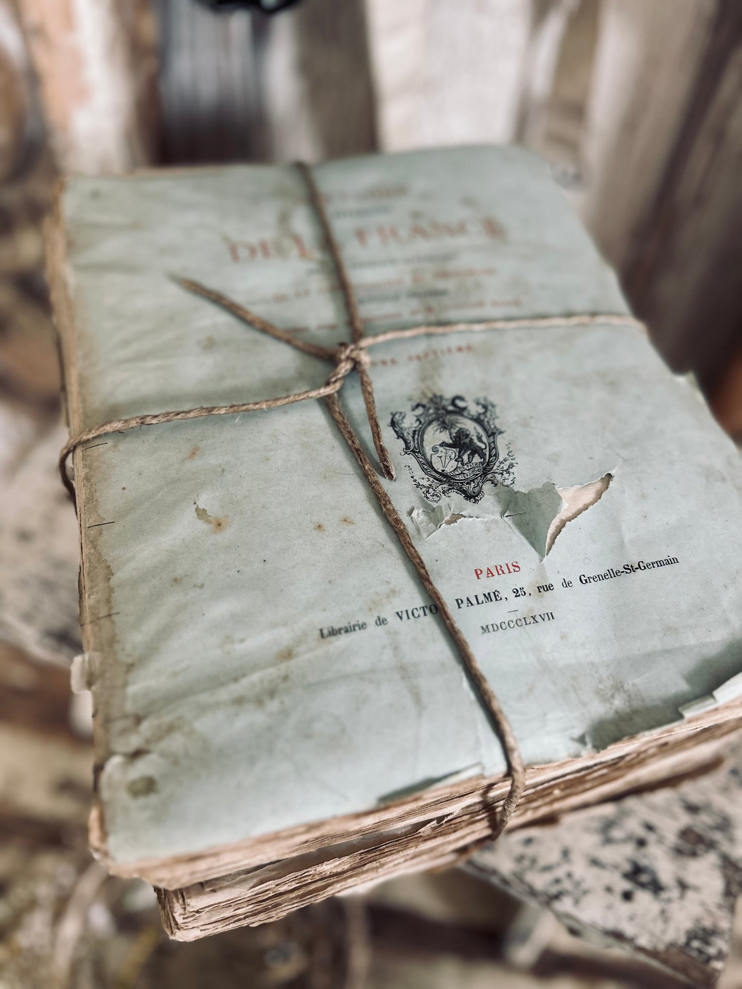 Nineteenth century frothy french books.